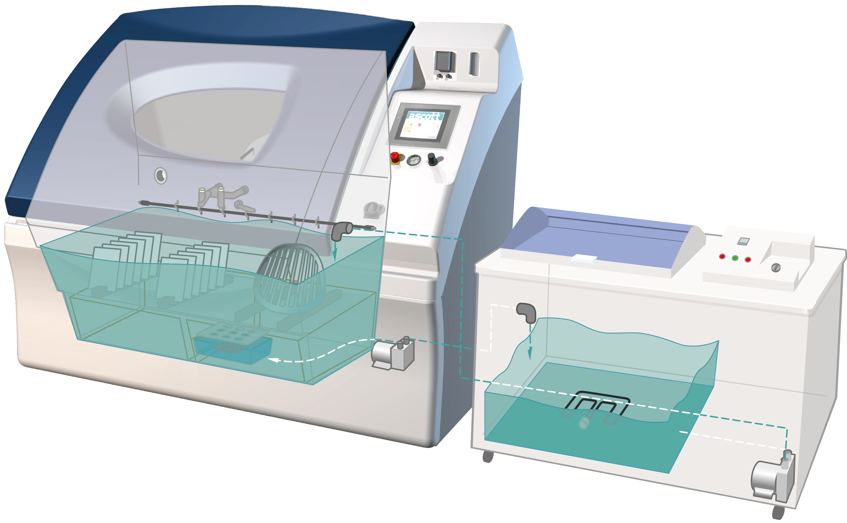 Ascott Analytical 1K Hoofdillustratie IP - Ascott Analytische wereldleiders voor corrosietestkamers, automotive, ruimtevaart, productie.